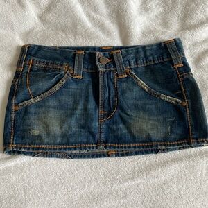 True Religion denim mini skirt